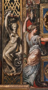 The Three Wise Virgins and Three Foolish Virgins, detalj av 3660863 av Parmigianino
