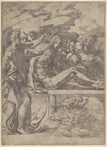 Gravsättning, ca. 1527-30. av Parmigianino