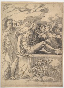 Gravläggning.n.d. av Parmigianino