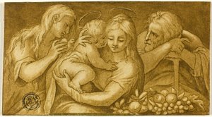 Heliga familjen med Maria Magdalena av Parmigianino