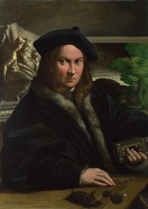 Porträtt av en samlare, ca. 1523. av Parmigianino