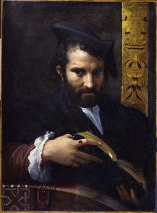 Porträtt av en man med en bok, ca 1524.