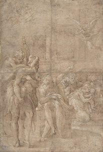 Herdarnas tillbedjan, 1524-27. av Parmigianino