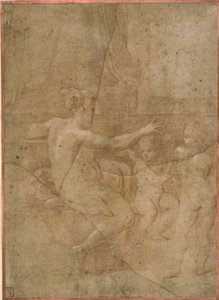 Venus med Amor och Putto av Parmigianino