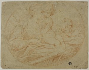 Kvinna med två barn av Parmigianino