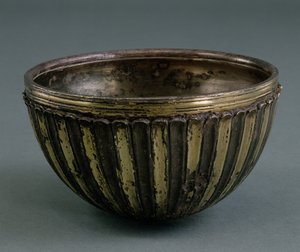 Parthian skål, Iran, c.100-200 AD (förgylld silver)