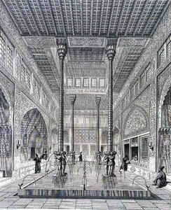 Interiör av Chahar Bagh-palatset i Isfahan, från 