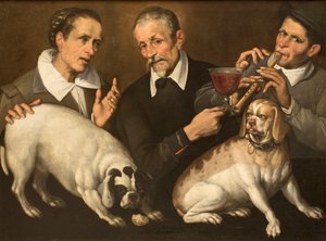 Zufolospelare, 1585-1590. av Passerotti
