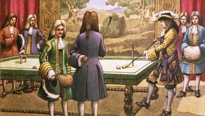 Biljard, som det spelades av Ludvig XIV i Versailles