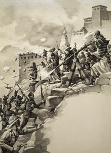 Final Assault on Tibet (gouache på papper)