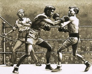 Jimmy Wilde boxas mot Pancho Villa i New York
