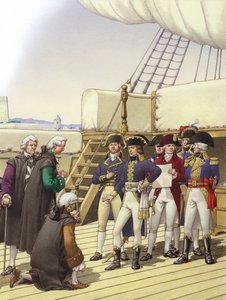 Napoleon accepterar Maltas kapitulation (gouache på papper)