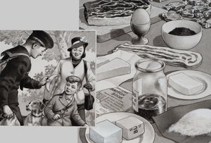 Wartime Rations (gouache på papper)