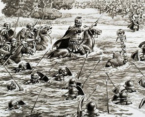 Caesars legioner korsar Themsen