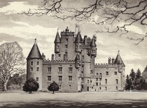 Glamis Castle (gouache på papper)