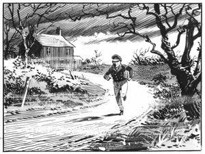 Illustration till Great Expectations av Charles Dickens (penna och tusch)