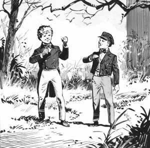 Illustration till Great Expectations av Charles Dickens (penna och tusch)