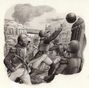 Soldaterna de genie i Napoleons kejserliga armé (gouache på papper) av Pat (1907 95) Nicolle