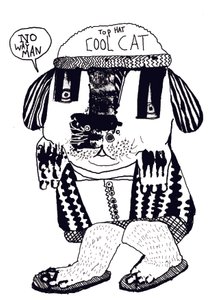 Cool Cat, 2014 (tusch och olja)