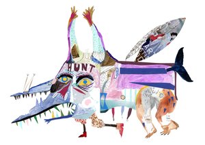 Oil Monster, 2011 (collage och akvarell)