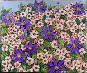 A Purple Patch, 2011 (akryl på kaliko) av Pat Scott