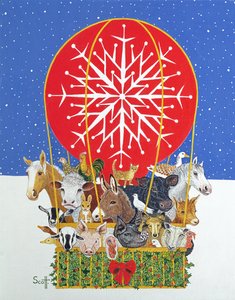 Christmas Journey (olja på duk) av Pat Scott