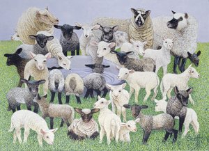 Feeling Sheepish (olja på duk)