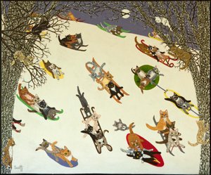 Holding On, 2011 (akryl på kaliko)