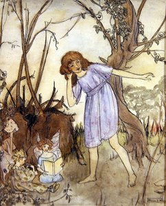Fairy Music (akvarell, penna och bläck på papper) av Patricia Beeman Ardley
