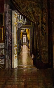 Palazzo Pitti, Florens (färg litho)