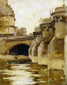 Pont-Neuf, Paris, ca 1900 (olja på duk) av Patrick William Adam