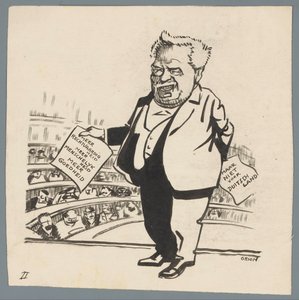 Strikt behandling av Tyskland Mer rättvisa, mer mänsklighet, mer godhet / men inte för Tyskland (titel på objekt) av Patricq Kroon (signed by artist)