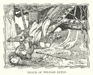 William Rufus död (litografi)