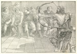 Illustration till Homeros Odysséen (litografi)