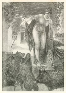 Illustration till Homeros Odysséen (litografi) av Patten (after) Wilson