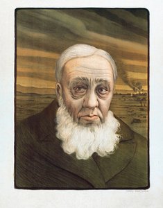 Paul Kruger porträtt (1825-1904) (gravyr) av Paul (after) Berthon