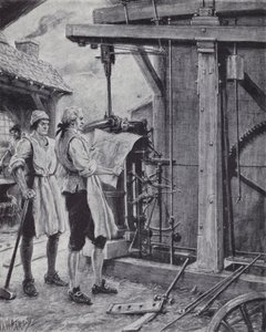 James Watt på jobbet på ångmaskinen