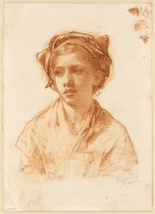 Byst av en bondflicka av Paul Adolphe Rajon