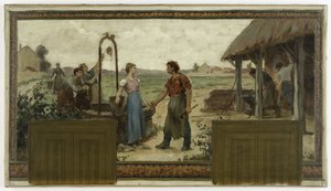 Skiss till stadshuset i Saint-Maur-des-Fossés: Les fiançailles, 1883 (olja på duk)