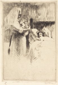 Födelsemeddelande för Anne-Élisabeth Besnard Anne-Élisabeths födelsekort, 1922. av Paul Albert Besnard