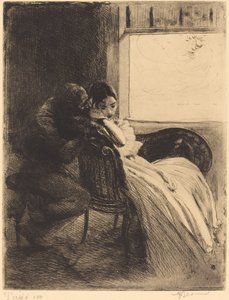 Flirt, c. 1886. av Paul Albert Besnard