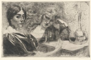 Morfinmissbrukare Morphinomanes, 1887. av Paul Albert Besnard