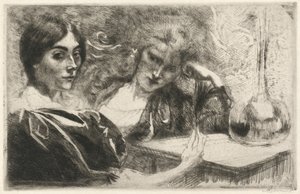Morfinmissbrukare Morphinomanes, 1887. av Paul Albert Besnard