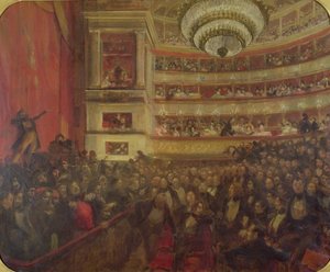 Framförande av "Hernani" av Victor Hugo (1802-85) 1830, c.1902-03 av Paul Albert Besnard