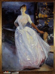 Porträtt av Madame Roger Jourdain, målarens hustru. Målning av Paul Albert Besnard (1849-1934)