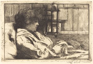 Kvinna som läser i Atelier La lecture dans l