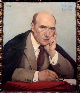 Porträtt av den franske författaren Andre Gide (1869-1951)