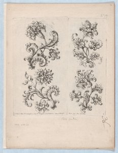 Serie av små blomstermotiv, tavla 1, ca. 1670-85., ca. 1670-85. av Paul Androuet Du Cerceau
