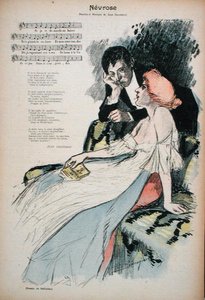 Neurosis, illustration till en dikt av Jean Grandeau, c.1896 (färg litho) av Paul Balluriau