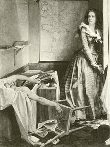 Charlotte Corday och Marat (gravyr)